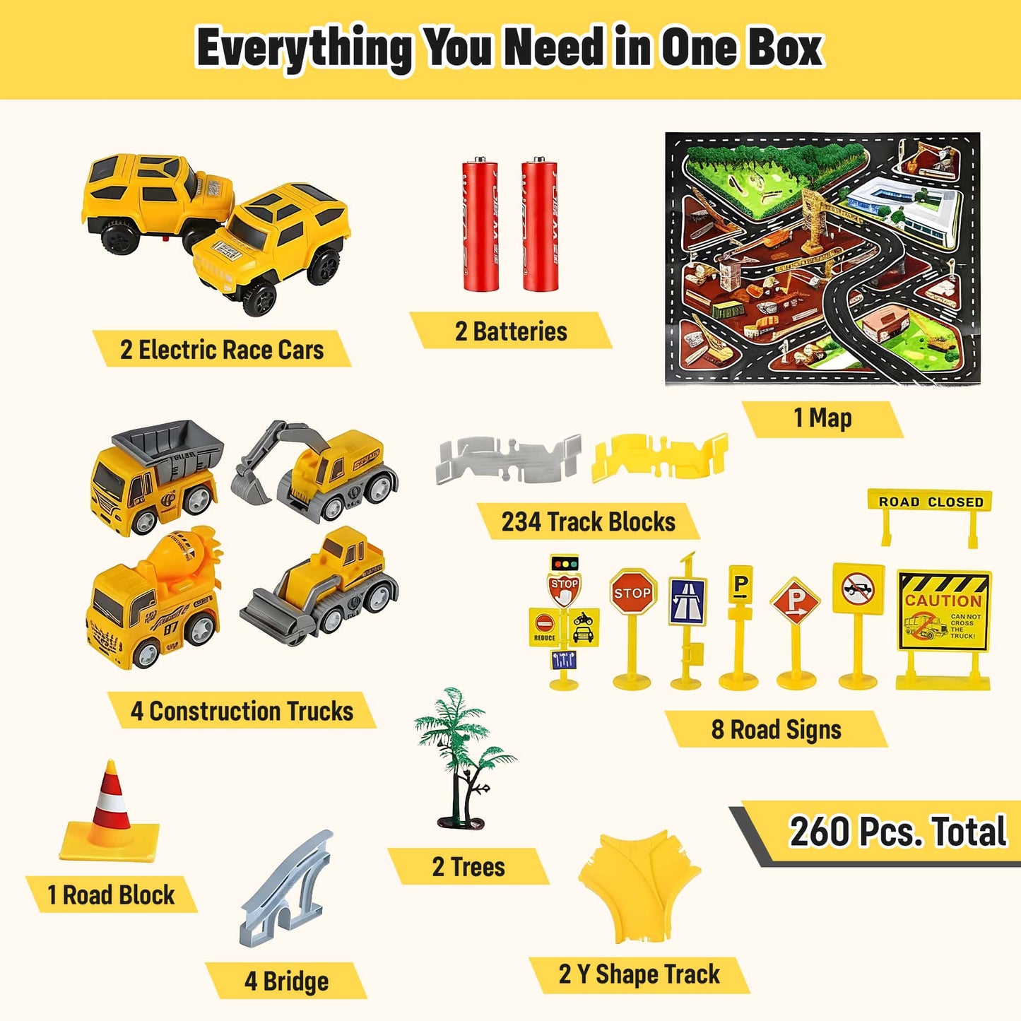 Build & Zoom Construction Track Set