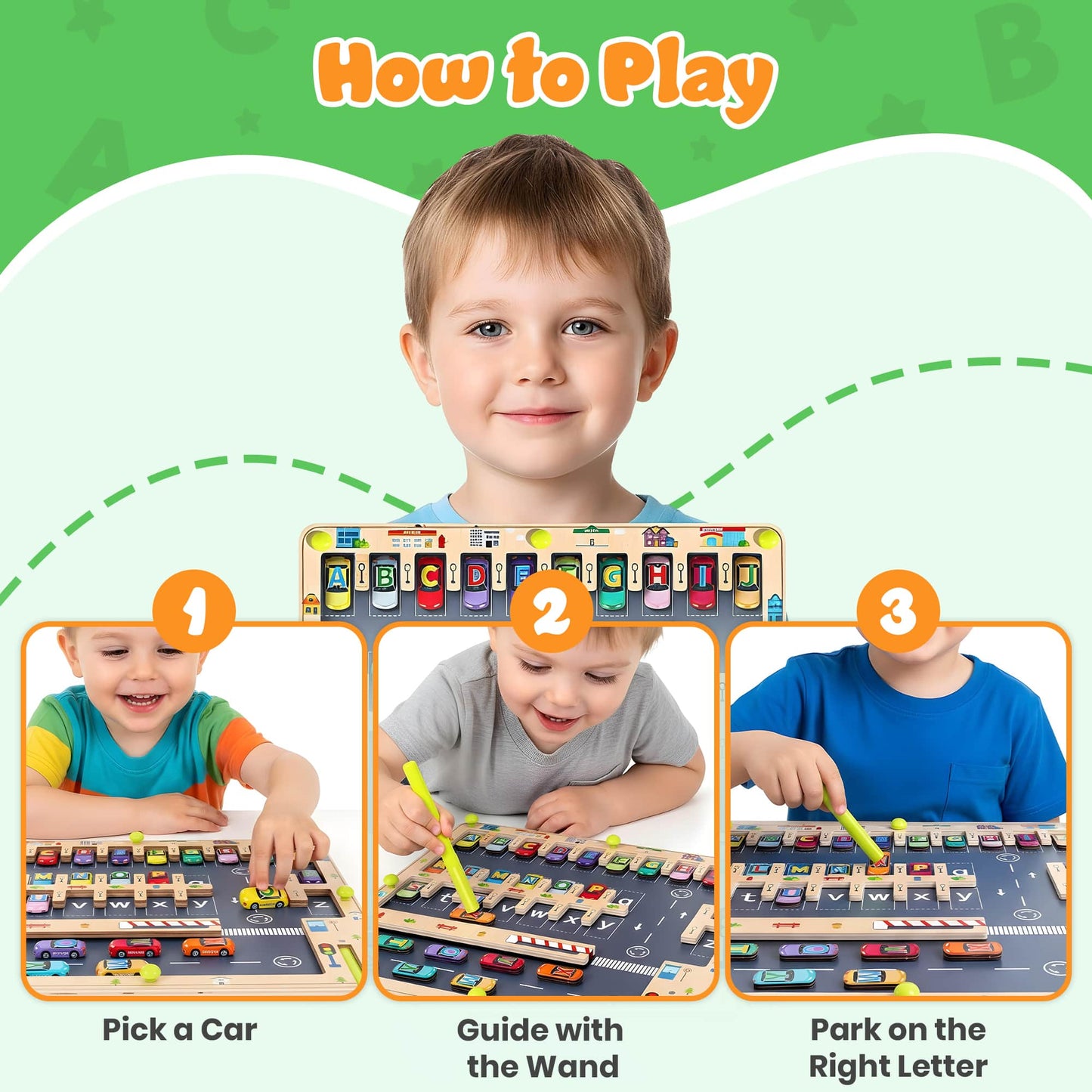 Magnetic ABC Parking Board