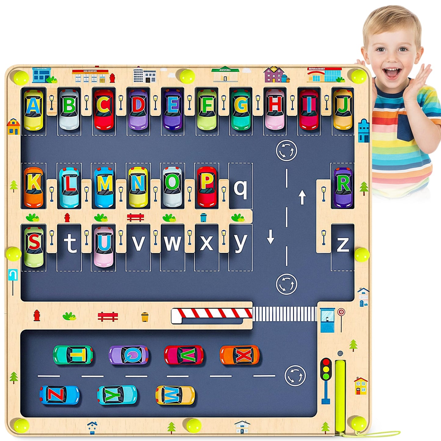 Magnetic ABC Parking Board