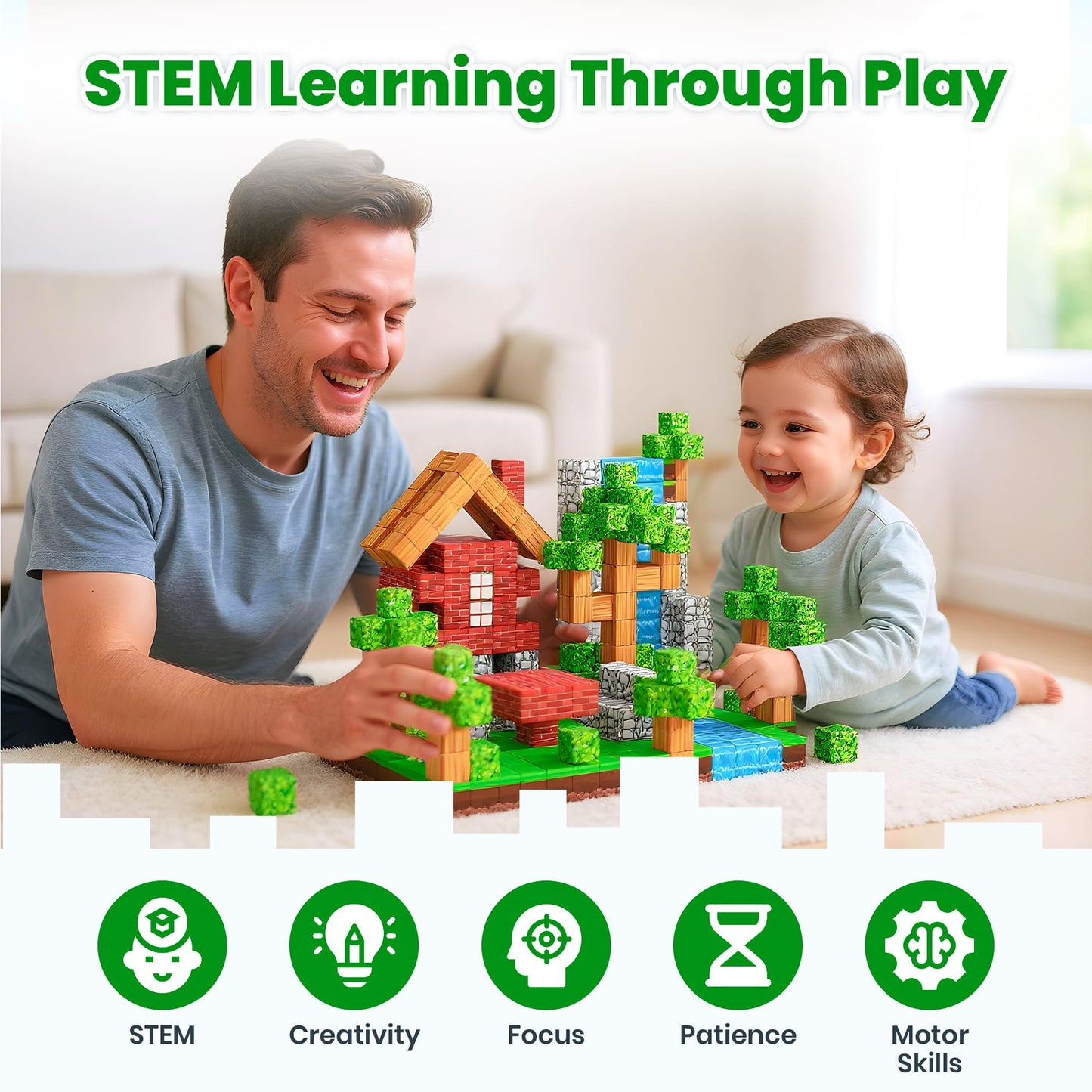 100 pcs Magnetic BuildiBlocks Adventure Set