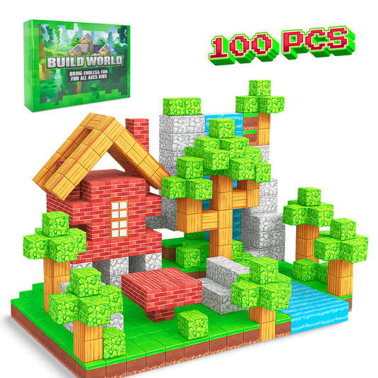 100 pcs Magnetic BuildiBlocks Adventure Set