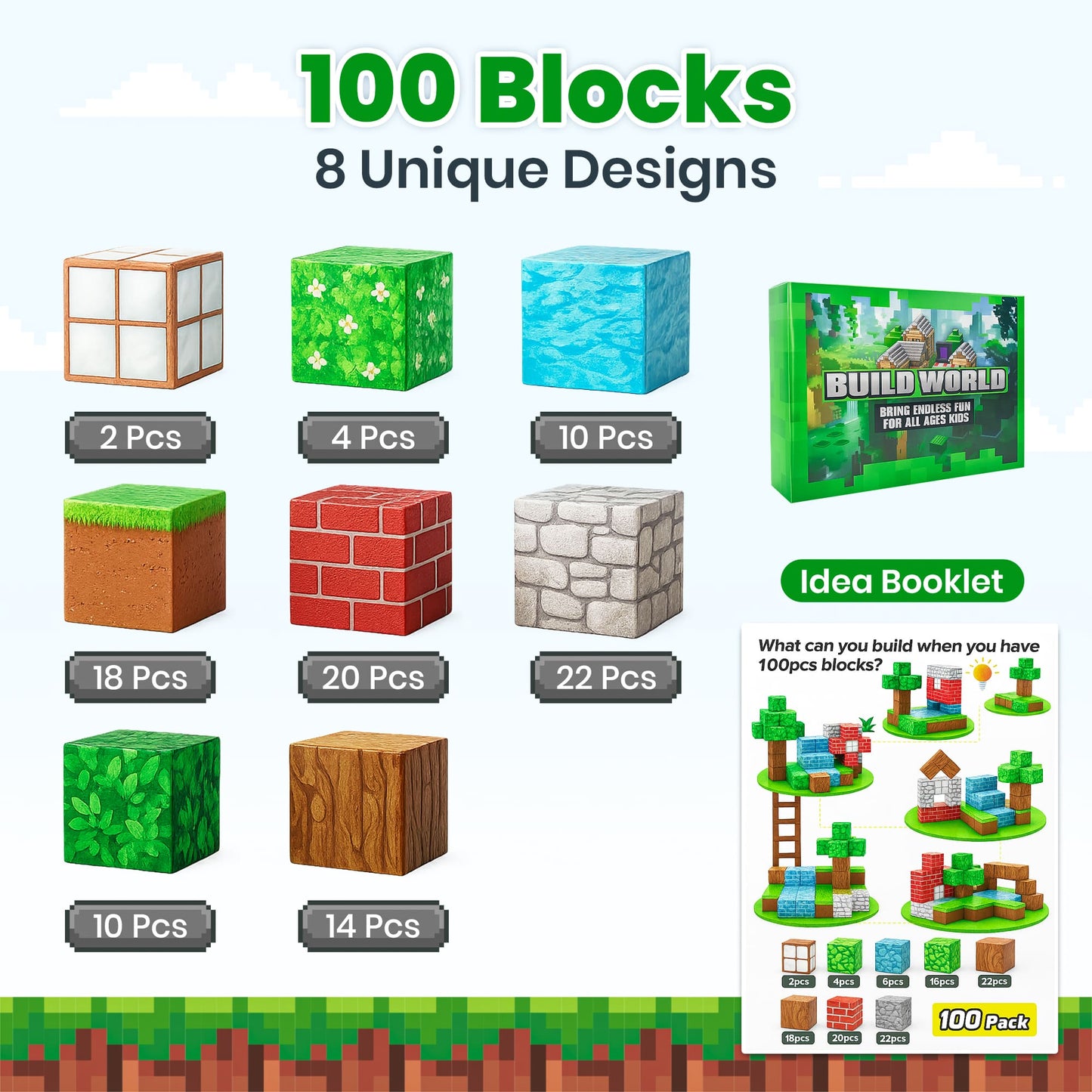 100 pcs Magnetic BuildiBlocks Adventure Set