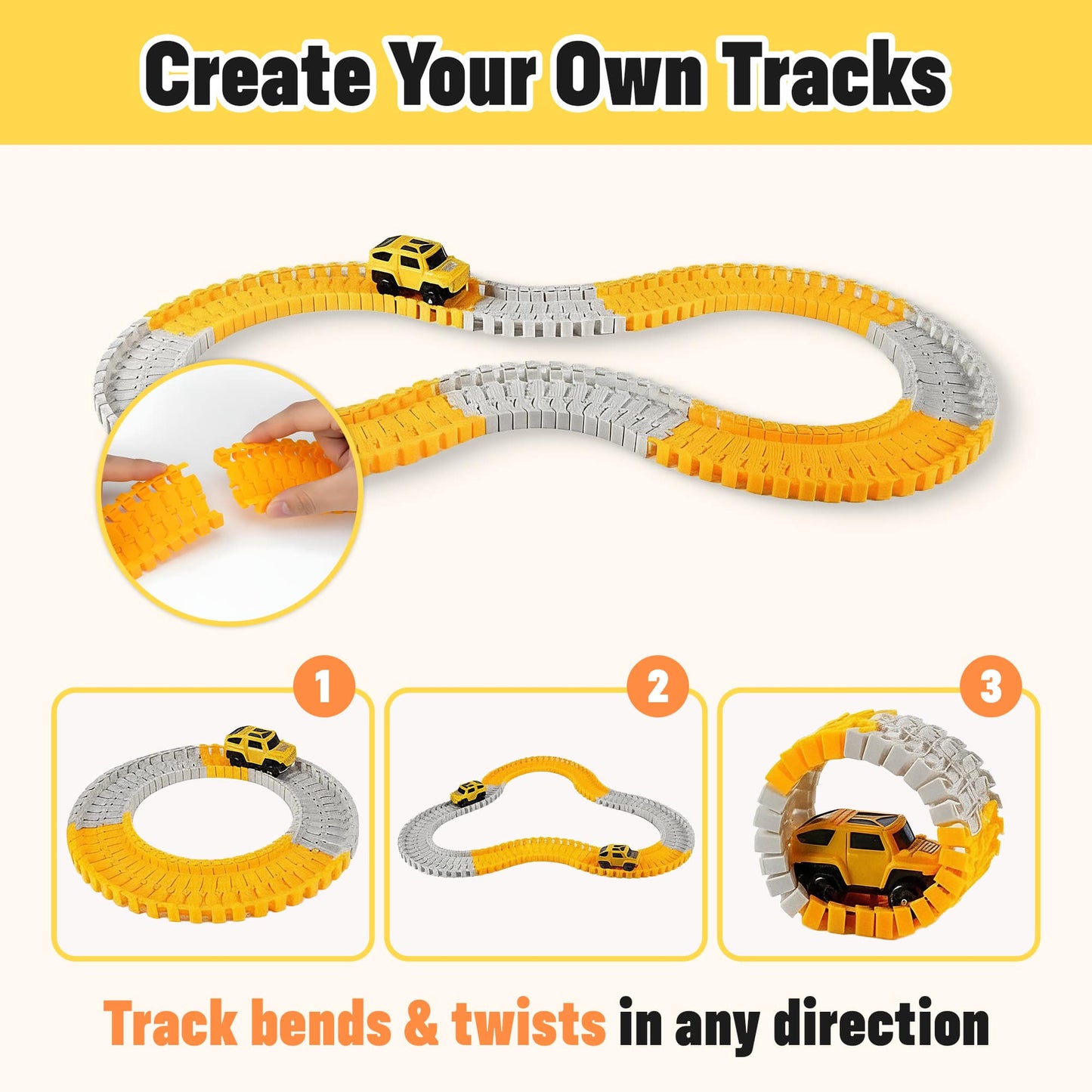 Build & Zoom Construction Track Set