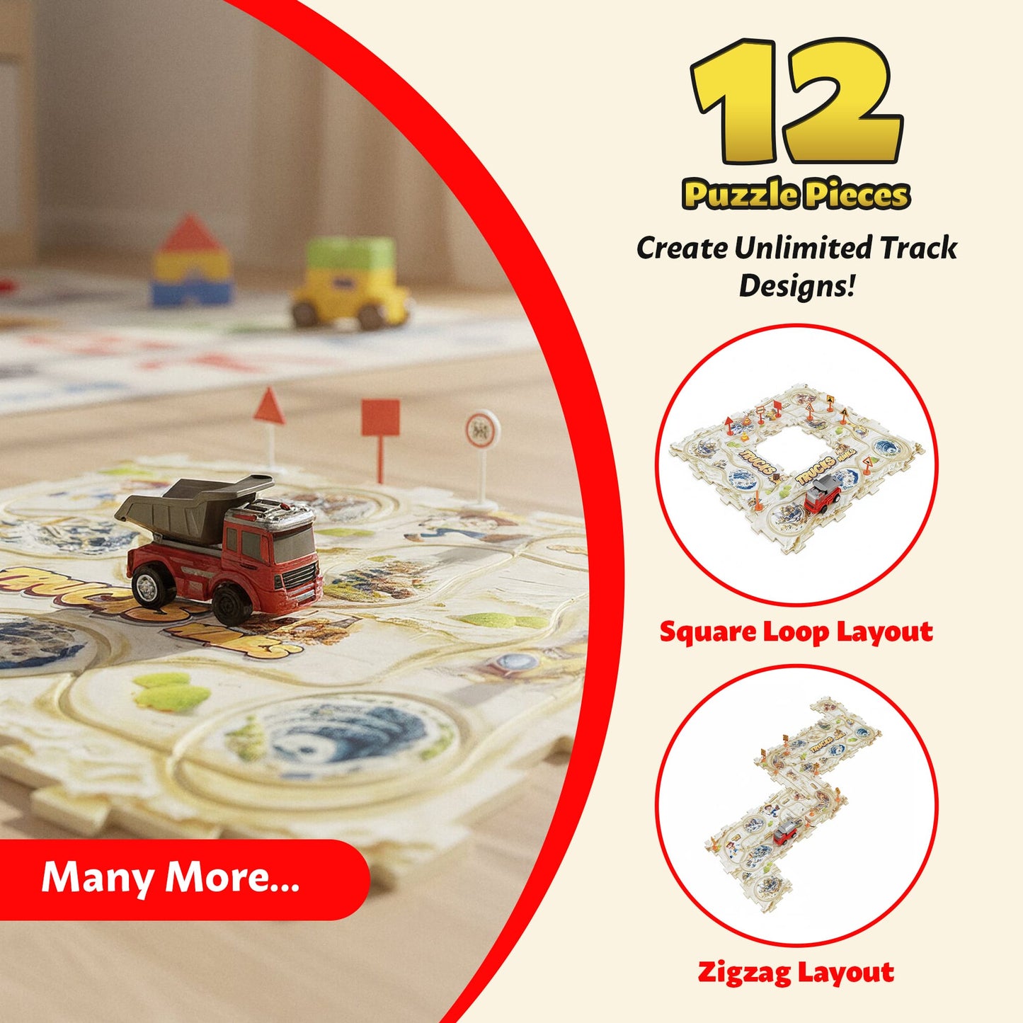 Jigsaw Puzzle Car Track